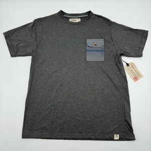 Free Planet Men’s Charcoal Gray Pocket Tee Large NWT Cotton blend